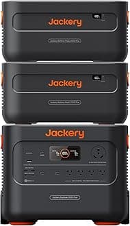 JackeryExplorer 2000 Plus Kit(6kWh), 2 Expandable Battery, 6128 Wh LiFePO4 Battery with 3000W Output for Outdoor RV Camping and Home Emergency