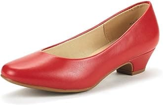 DREAM PAIRSWomen's Mila Low Chunky Heel Pump Shoes
