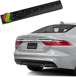 - R-dynamic Sports 3D Badge,Car Body Trunk Fender Front Grille R-SPORT R S Emblem Logo Sticker,Special Vechicle Symbol Compatible with Jagvar Accessories(R-Sports Black)