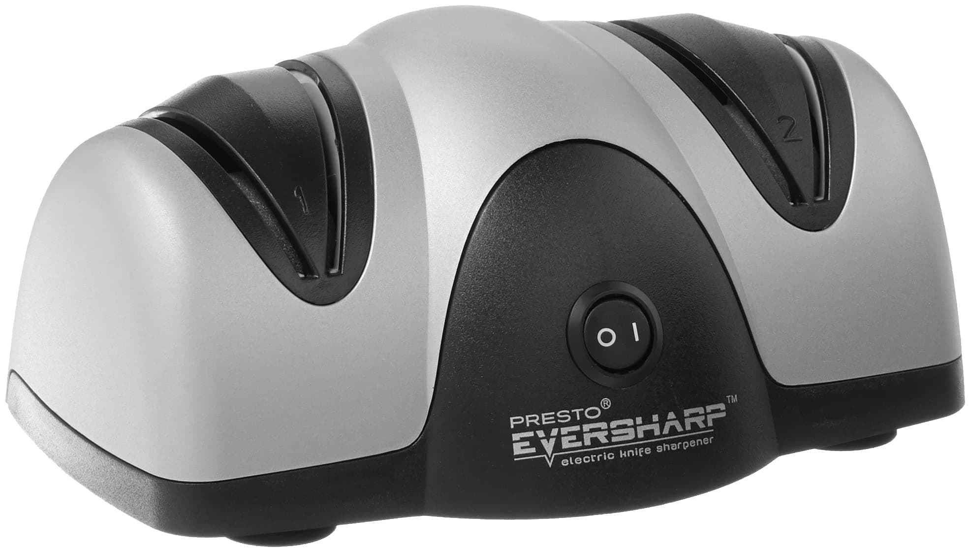 08800 EverSharp Electric Knife Sharpener, 2-Stage System, Silver/Black