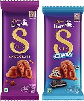 Dairy Milk Silk Chocolate Bar Large Combo (Silk Plain 150 g, Silk Oreo 130 g), 280 g