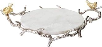 Marble Round Branch Design Handles and Stand Tray