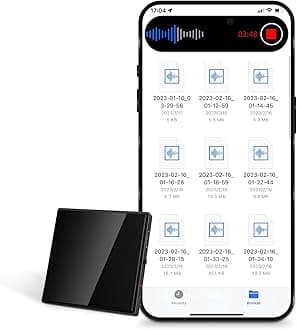 – 128GB Voice Recorder 3072Kbps Recording Device with Intelligent Triple Noise Reduction, Audio Recorder with 4000Hrs Recording Capacity USB Rechargeable Recording Device Mini Voice Recorder