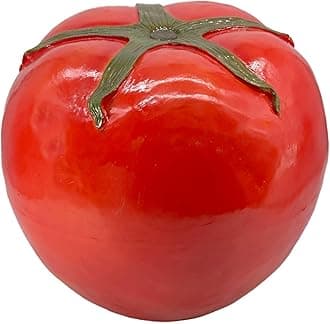 Galt International 15" Red Tomato Stool Side Table Home Decor Plant Stand Garden Indoor Outdoor Decorations