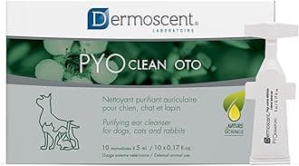 Dermoscent Pyoclean OTO Dog Ear Cleaner - Drops to Stop Head Shaking, Itchy & Waxy Ears - Non-Toxic - Ear Cleaning Solution for Dogs