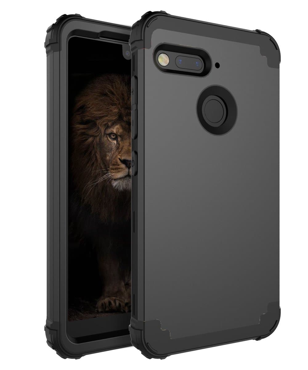 Miubox Essential Phone PH-1 Case,Three Layer Bumper Heavy Duty Anti-Scratch Non-Fingerprint Comfortable Holding Protective Case for Grils Men Women Essential Phone PH-1(2017),Black