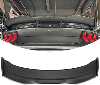 Jogon Dry Carbon Fiber Rear Spoiler Wing for Ford Mustang S650 GT Dark Horse 2024 2025 Trunk Spoiler Integrated with Gurney Flap Style (Matte CF)