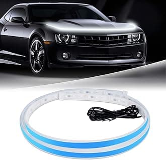 – Car Hood Led Strip 1.5M (60 inch) White Car Led Hood Light Strip for Car Engine Cover Dynamic scan Start up hoodbeam kit 12V 1Pack