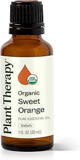 Organic Sweet Orange Essential Oil, 30 mL (1 oz), 100% Pure Essential Oil, USDA Certified Organic, Great Fresh Citrus Aroma