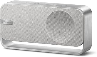 BoseSoundLink Home Speaker, Premium, Portable and Wireless Bluetooth Bookshelf Speaker, Up to 9 Hours Battery Life, Light Silver