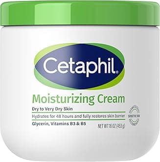 Cetaphil Face & Body Moisturizer, Hydrating Moisturizing Cream for Dry to Very Dry, Sensitive Skin, NEW 16 oz, Fragrance Free, Non-Comedogenic, Non-Greasy