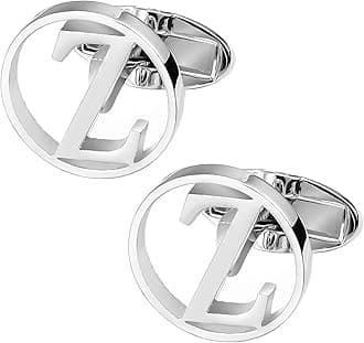 GWD Cufflinks for Men Classic Tuxedo Shirt Wedding Cuff Links Personalized Initials A-Z Gift