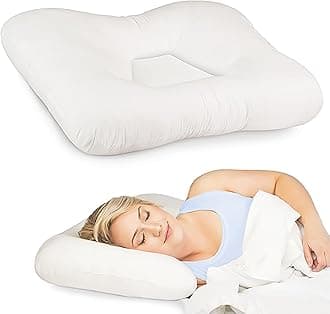 Core Products Tri-Core Cervical Support Pillow for Neck & Shoulder Pain Relief, Orthopedic Contour Fiber Pillow for Back and Side Sleepers; Assembled in The USA - Gentle, Full Size