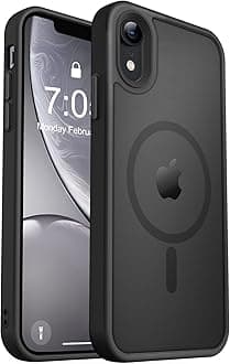 MOCCA Strong Magnetic for iPhone XR Phone Case, [Compatible with Magsafe][Mil-Grade Drop Protection] Slim Thin Translucent Matte Protective Cover Case for iPhone XR Case 6.1'', Black
