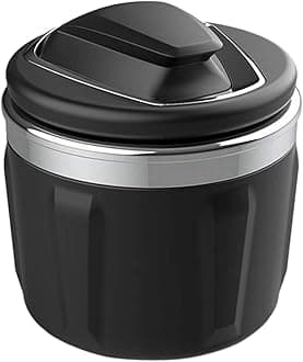 StoreBao Car Ashtray Exclusively for BMW 1/3/5/7 Series and X1/X3/X5/X6, with LED Light and Lid, Detachable and Portable