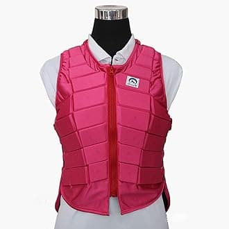 LXDZXY Horse Riding Vest, Equestrian Safety Body Protector, Kids (4-12 years), Unisex, VEST, Rose Red, CM (for height 120-135cm)