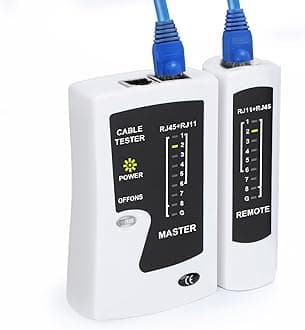 RJ45 Cable Tester Network Cable Tester Ethernet Wire Test Tool for LAN Phone RJ45 RJ11 RJ12 Cat5 Cat5e Cat6 Cat6a Cat7 UTP/Shield Cable