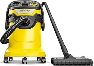 Kärcher Shop Vacuum WD 5 P, 6.6 Gal, 6.0 Peak HP, 33 ft Reach, Wet Dry Vacuum Cleaner, Heavy Duty, Blower Function, Crevice Tool, Floor Nozzle, Great for DIY Projects and Workshops