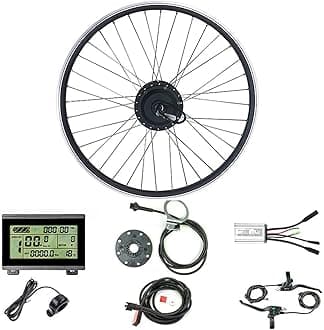 Waterproof 36V/48V 250W Ebike Conversion Kit for Electric Bike 16"/20"/24"/26"/27.5"/28"/29"/700C Fron Wheel Electric Bicycle Hub Motor Kit with Mountain Bike Rim,36V-16in
