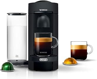Nespresso VertuoPlus Coffee and Espresso Machine by De'Longhi, Black Matte