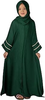 - Muslim Abaya For Girls Islamic Prayer Abayas Dress with Hijab Ramadan Cardigan Kaftan Robe Dresses Dubai Outfits