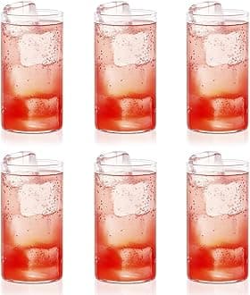 Borosil Vision Transparent Water Glass/Cold Drink Tumbler/Beer Glass/Juice Glass Set of 6 Pcs (350 ml each) Large Flame Proof Glasses, Microwave & Dishwasher Safe