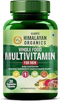 Himalayan Organics Whole Food Multivitamin For Women With Vitamin B1, B2, B3, B5, B6, B7, B9, B12, C, D, E, Calcium, Magnesium, Zinc | - 30 Veg Capsules