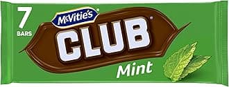 McVitie's Club Mint Biscuit Bars, 7 Bars per Pack, 161 g (Pack of 1)