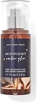 Bath & Body Works Midnight Amber Glow Fine Fragrance Mist Travel Size Mini Purse Spray 2.5 Ounce (Midnight Amber Glow)