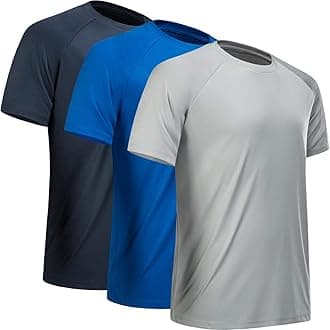 MCPOROWorkout Shirts for Men Short Sleeve Quick Dry Athletic Gym Active T Shirt Moisture Wicking