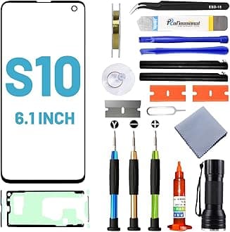 Screen Replacement for Samsung Galaxy S10,Replacement Screen for Galaxy S10 Series 6.1 inch,Screen Repair Kit with Waterproof Adhesive(NO OLED & Touch Digitizer)