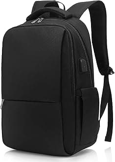 Laptop Backpack, Business Travel Backpack with Charging Port, Water Resistant Laptop Rucksack, Anti-Theft Backpack for Men Women, Fits 15.6-inch Laptop School Bag