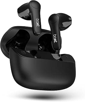 boAt Airdopes Atom 81 Pro, 100Hrs Battery, 4Mics ENx Tech, 50ms Low Latency, 13mm Drivers, Fast Charge, IPX5, v5.1 Bluetooth TWS in Ear Earbuds Wireless Earphones with mic (Obsidian Noir)