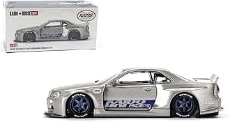 Diecast Collectible Model Car Compatible with Kaido House x Mini GT 1:64 Nissan Skyline GT-R (R34) Kaido Works Shinjuku V1 Limited Edition Die-Cast KHMG143