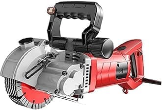 110V Electric Wall Chaser, Groove Cutting Machine with Laser Guide, Dust-Resistant Design, Includes 5 5-Inch (133mm) Blades for Cutting Grooves in Brick, Concrete, Marble & Granite