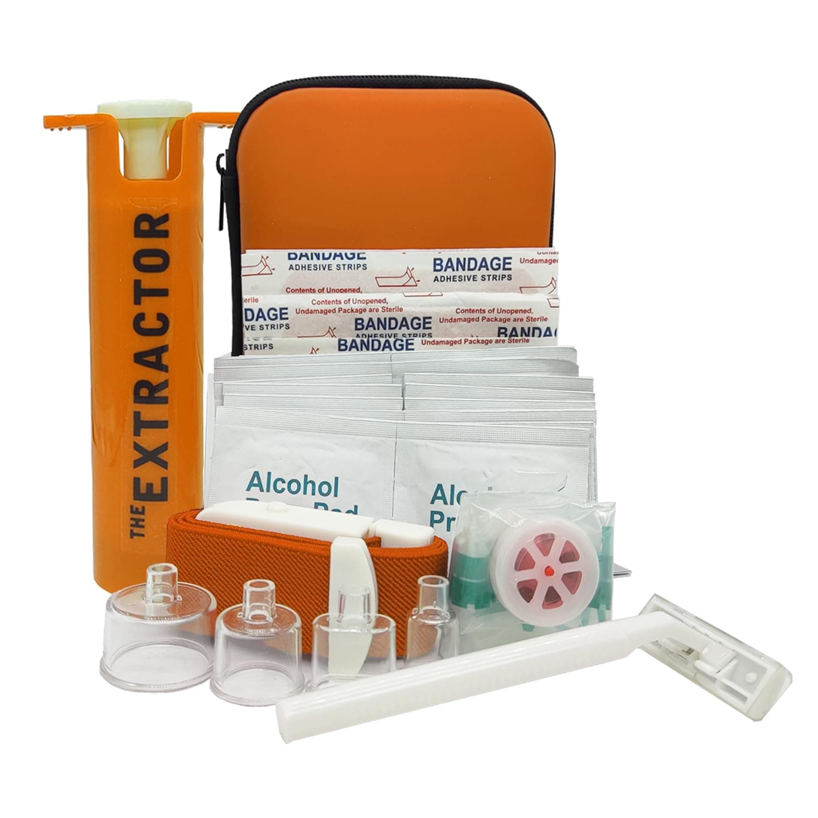 Snake Bite Kit for Humans,Rattlesnake Bite Kit,Bee Sting Kit, Venom Snake Bite Kit for Dogs,Venom Extractor Kit,Venom Extractor Suction Pump, Bite and Sting First Aid for Hiking,Camping