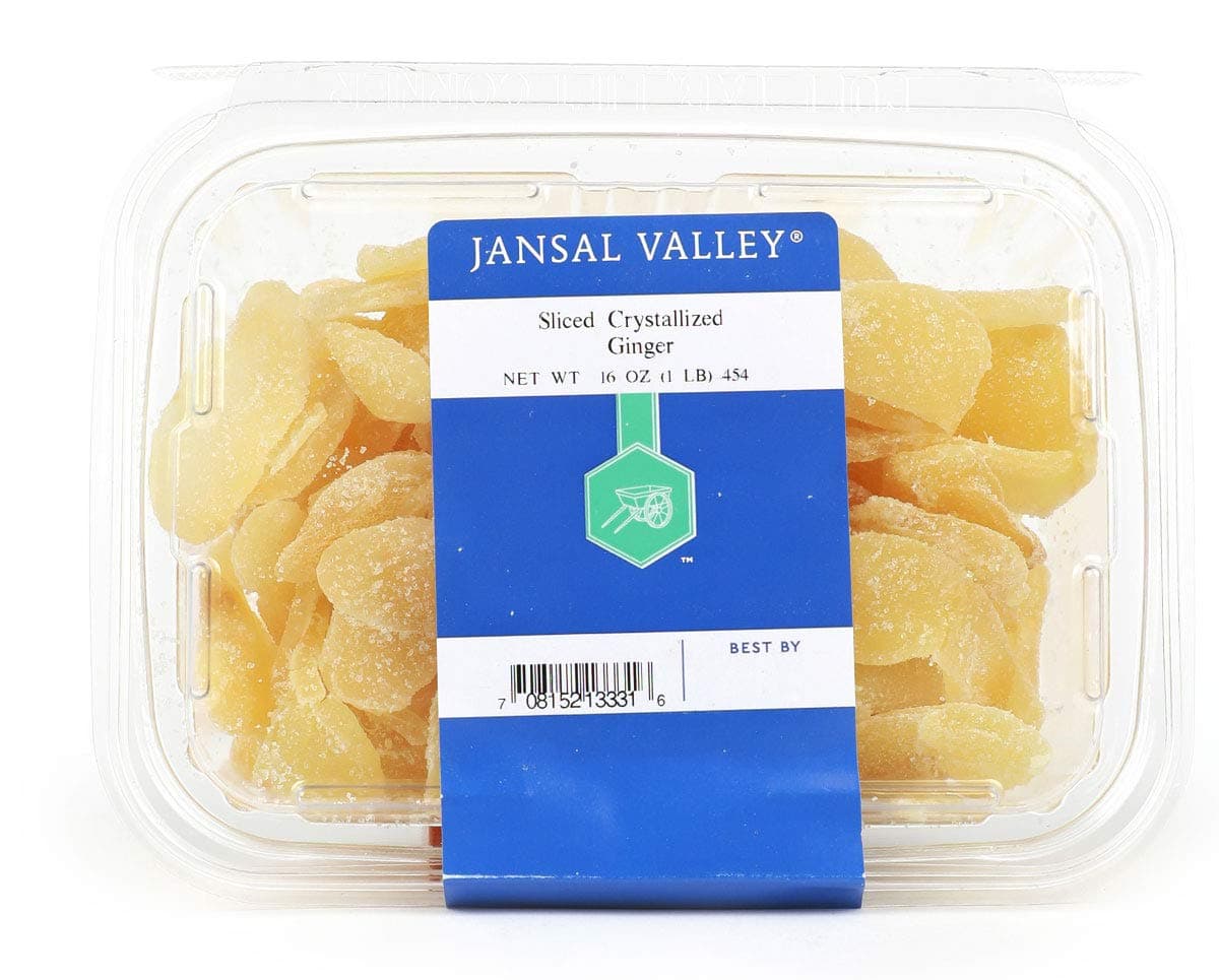 Jansal Valley Sliced Crystallized Ginger, 1 Pound