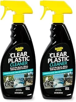 92084-2PK Clear Plastic Cleaner for Cars, Motorcycles, RVs, Boats, Helmet Visors, Golf Carts, Acrylic and Vinyl Windows, Streak-Free, Haze-Free, Removes Static, 22 Fl Oz, Pack of 2