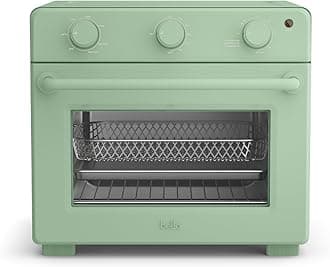 Air Fry Toaster Oven, 7 Preset Cooking Options, Dishwasher-Safe EverGood Coated Trays Included, 60-Minute Auto Shutoff w Audible Timer, Power Indicator Light, 1700 Watt, Seaglass