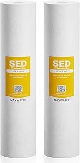 Max Water 5 Micron 20 x 4.5 Sediment Filter 20 inch Whole House BB Water Filteration System Replacement Compatible Cartridge DGD-5005-20, FP25B, AP810-6, FPMB5-20, P5-20, 155358-43, SDC-45-2005