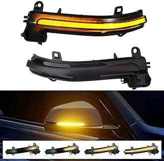 LED Dynamic Sequential Turn Signals Mirror Lights for BMW F30 F32 F36 F22 X1 i3 BMW 1/2/3/4 Series Smoked Sequential Side Marker Turn Signal Light Lamp Blinkers Accessories 63137280771 63137280772