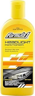 Formula 1 Headlight Restorer-Car Detailing Solution - 8 Fl oz Restores Cloudy and Yellowed Headlights & Improves Night Driving Visibility-One-Step Easy Application Glass Headlight Cleaner for Vehicles