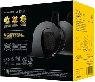 Hella 940800821 Black 24V Bx Trumpet Horn Kit (Universal Fit)
