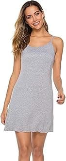 Shoppy Villa Women's Full Slip Dress - Spaghetti Strap Long Inner Undergarment Nightwear, Knee-Length Spaghetti Slip for Dresses & Loungewear - Free Size