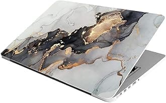 Laptop Skin Stickers HD Quality Sticker for Laptops Upto 15.6" (Dustproof|Waterproof|Scratchproof|Reusable) - BK Marble RON1