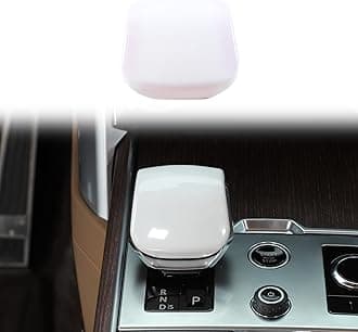 HAPPYHORSE Car Gear Shift Knob Head Cover Trim Compatible with Land Rover Range Rover Sport/Vogue，VELAR/Discovery 5 Gear Shift Knob Head Protective Cover Decoration (White)