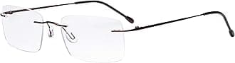 EyekepperEyekepper Frameless Eyeglasses Men - Rectangle Rimless Eyewear Brown