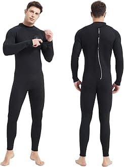 Men's Wetsuit 3/2mm and 5/4mm,Full Wetsuits for Men,Men‘s 3mm Full Wetsuit Front Zip for Diving Snorkeling Surfing Swimming