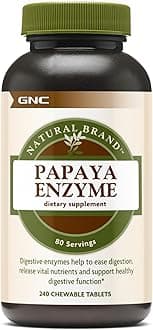 GNC Natural Brand Papaya Enzyme, 240 Tablets, Supports Healthy Digestive Function