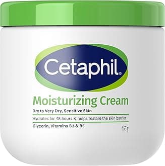Cetaphil Moisturizing Cream | Face & Body | Men & Women | Normal to Dry to Very Dry Sensitive Skin | Non-Comedogenic | Vit B5, Niacinamid & Panthenol | Unscented | 453g | Dermatologist recommended